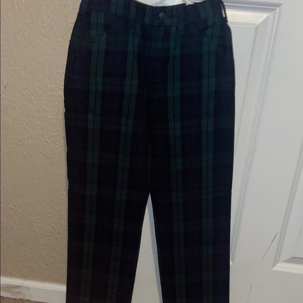 Polo by Ralph Lauren Kids Plaid Jeans in Black and Green